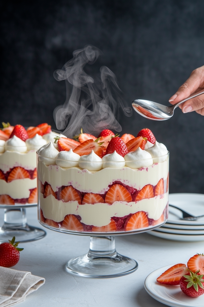 strawberry shortcake trifle