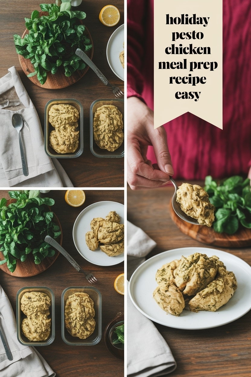pesto chicken meal prep recipe easy
