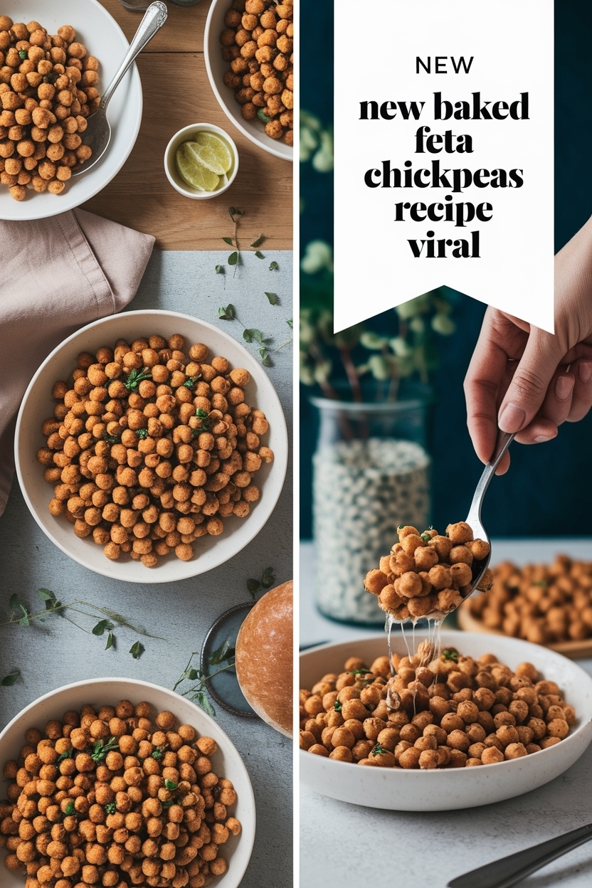 baked feta chickpeas recipe viral