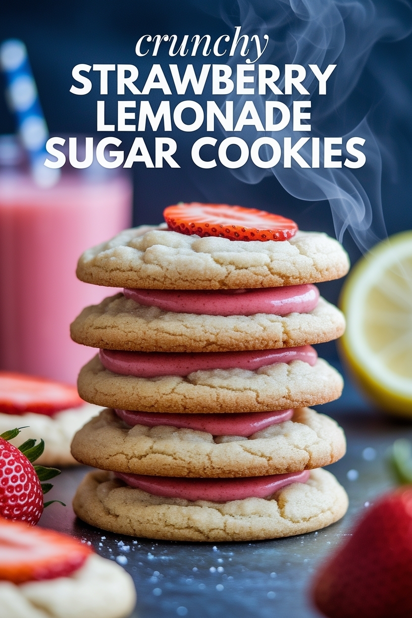 strawberry lemonade sugar cookies