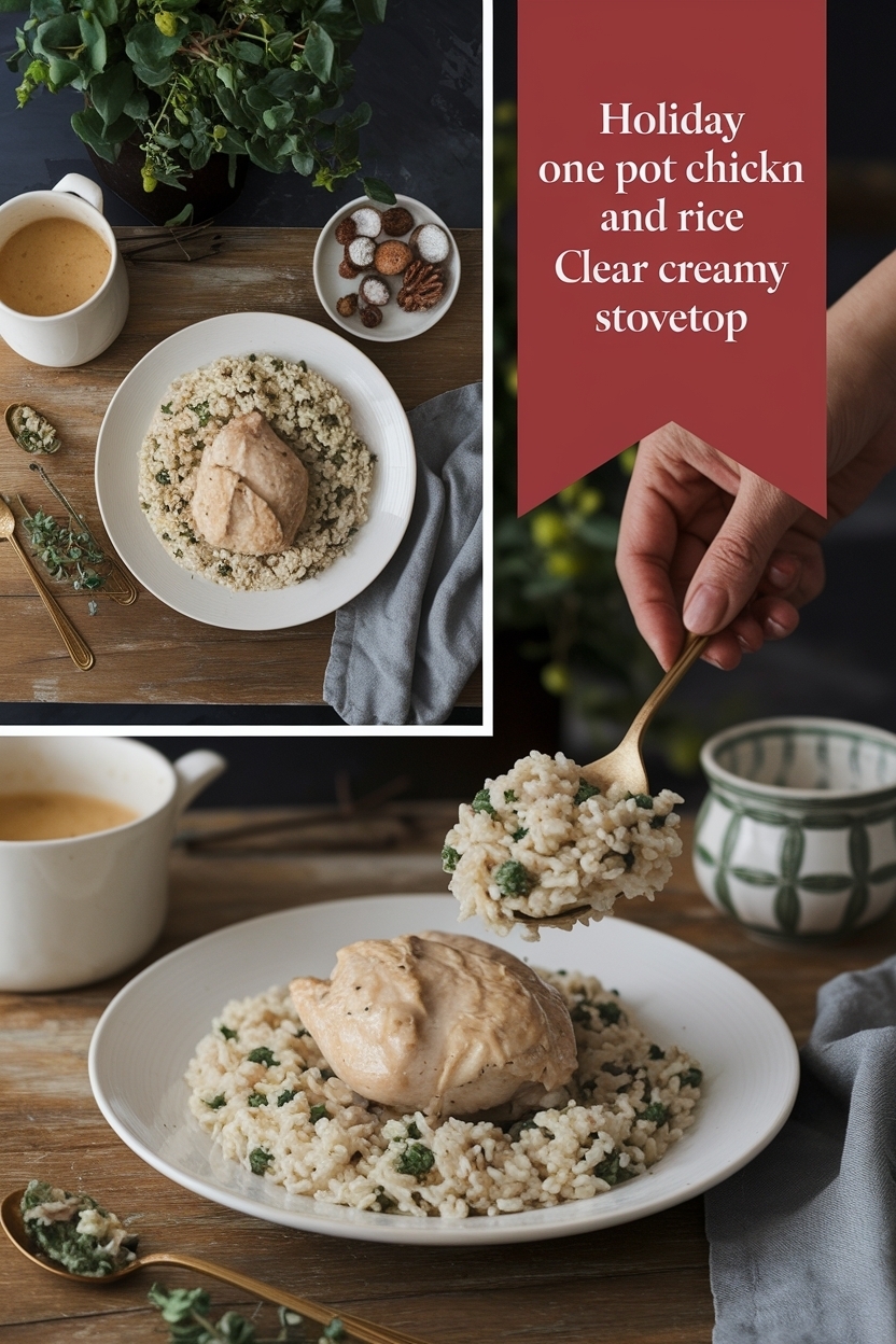 one pot chicken and rice creamy stovetop