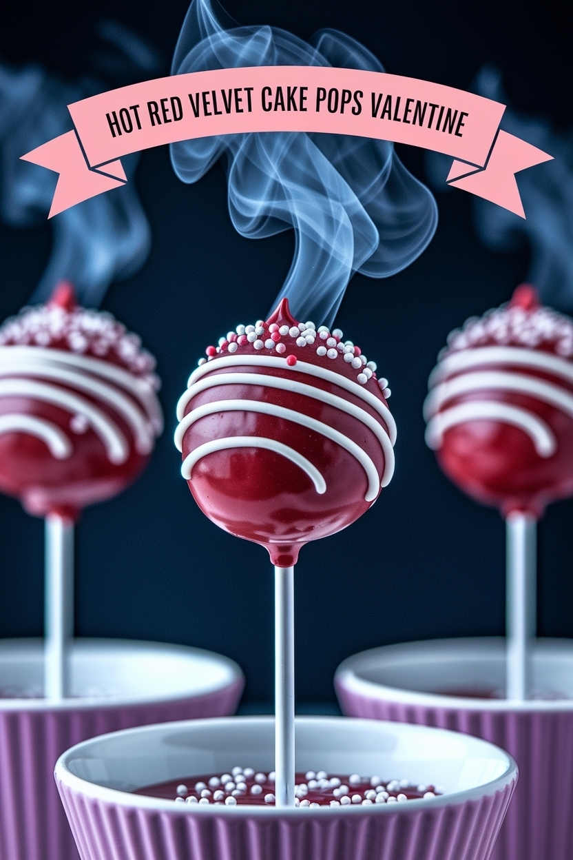 red velvet cake pops valentine