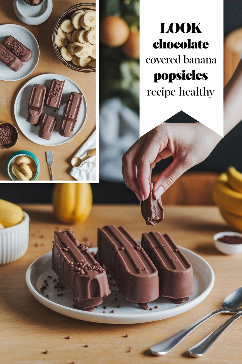 chocolate covered banana popsicles recipe healthy