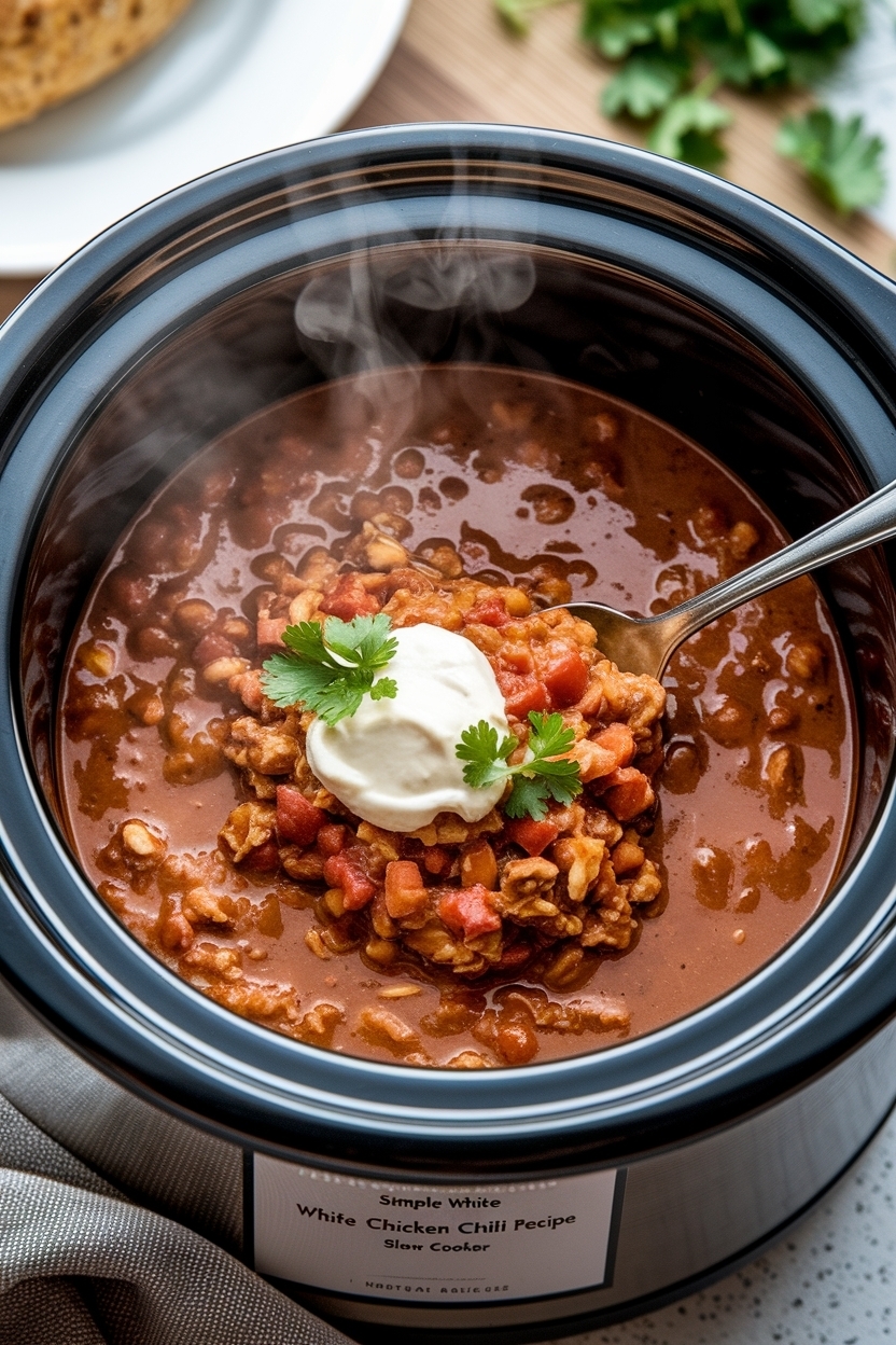 white chicken chili recipe slow cooker