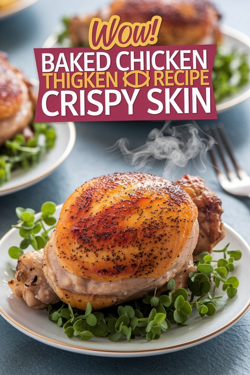 baked chicken thighs recipe crispy skin