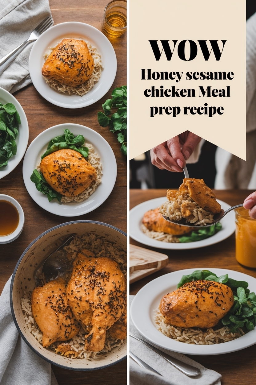 honey sesame chicken meal prep recipe