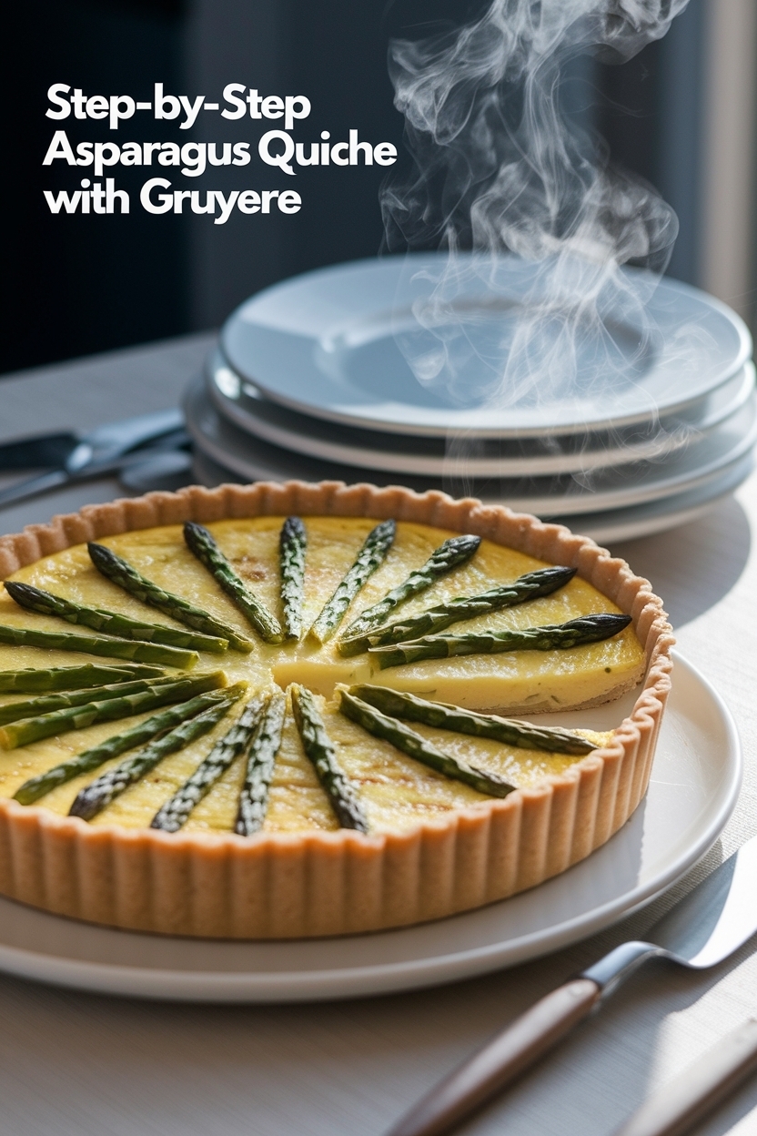asparagus quiche with gruyere