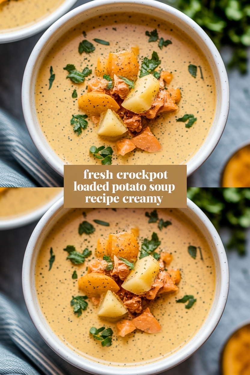 crockpot loaded potato soup recipe creamy