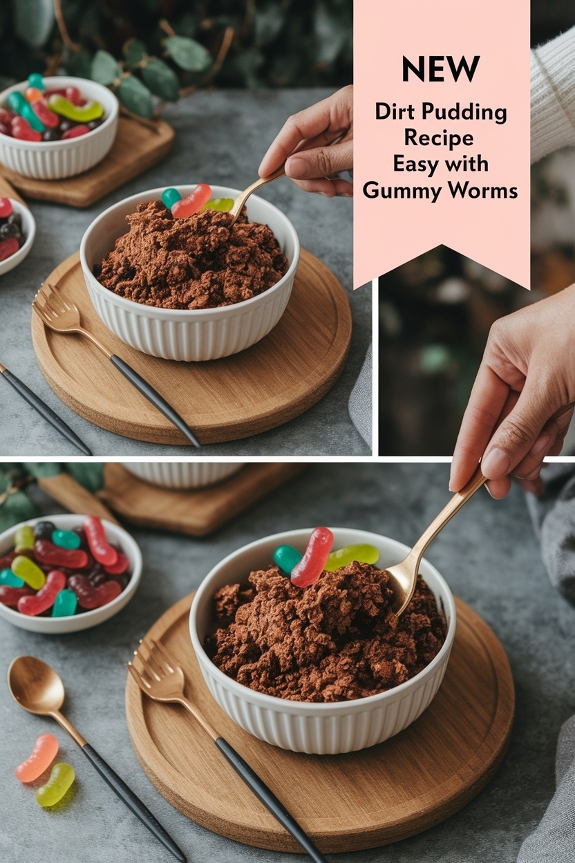 dirt pudding recipe easy with gummy worms
