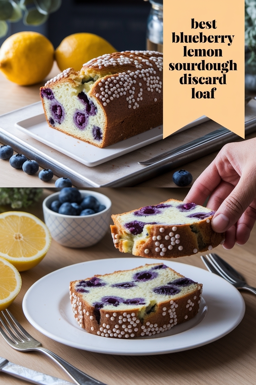 blueberry lemon sourdough discard loaf