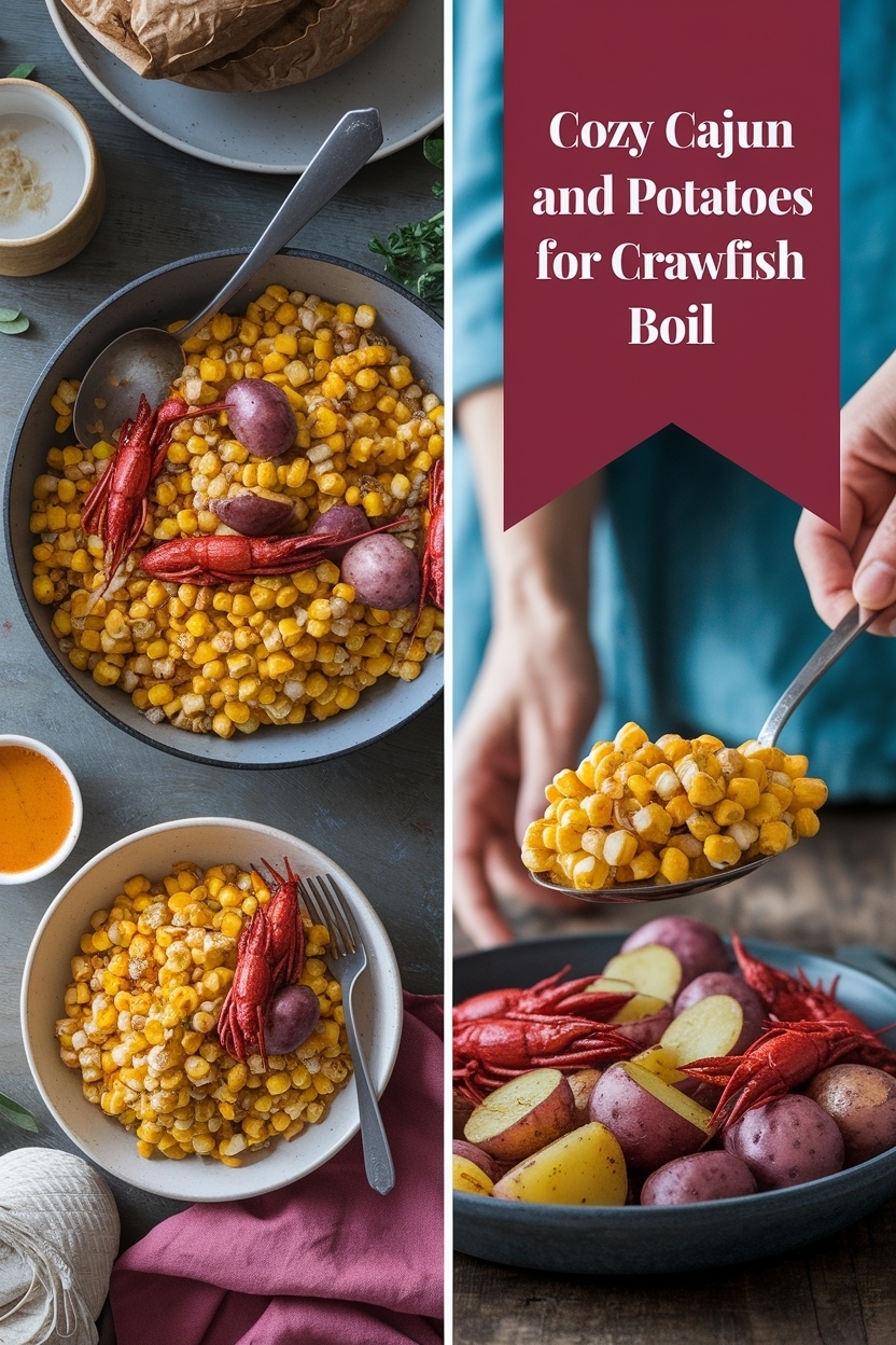 cajun corn and potatoes for crawfish boil