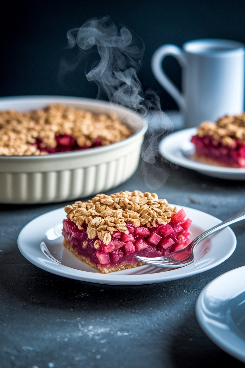 classic rhubarb crisp with oats