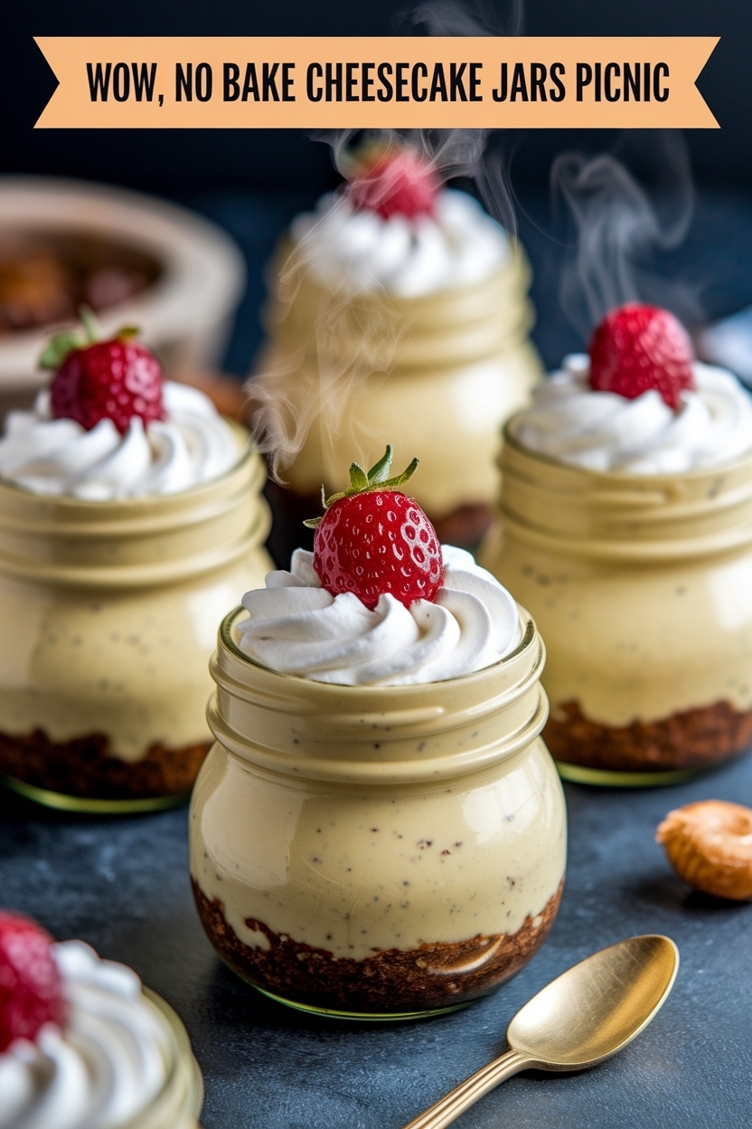 no bake cheesecake jars picnic