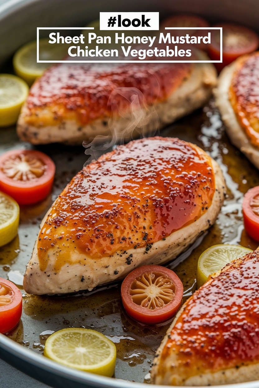 sheet pan honey mustard chicken vegetables