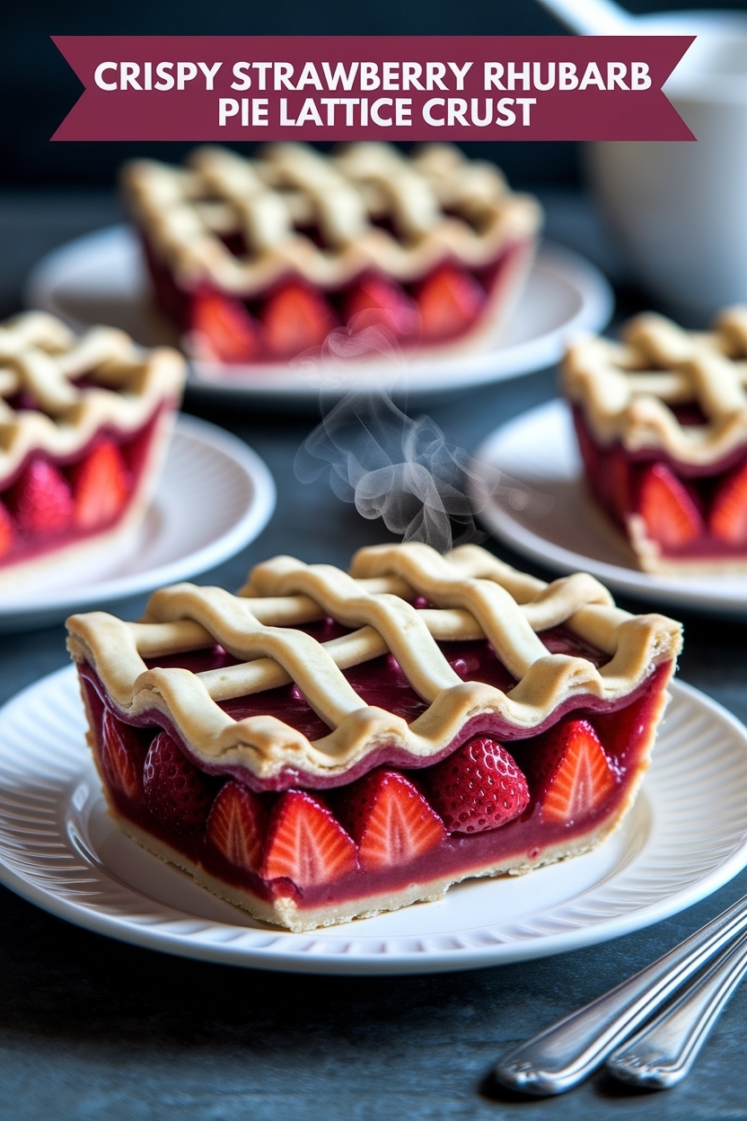strawberry rhubarb pie lattice crust