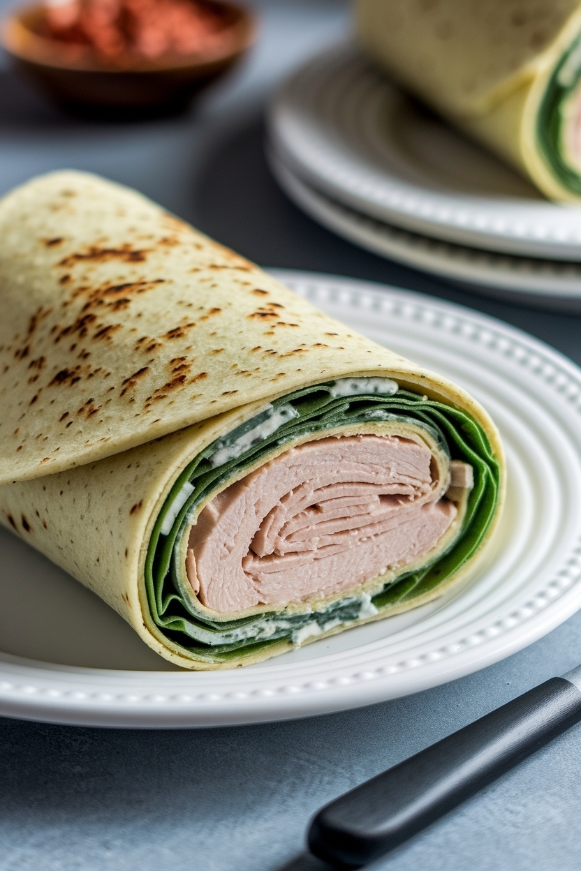 chicken caesar wrap with homemade dressing