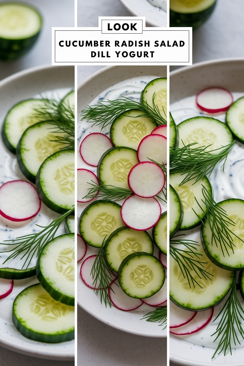 cucumber radish salad dill yogurt