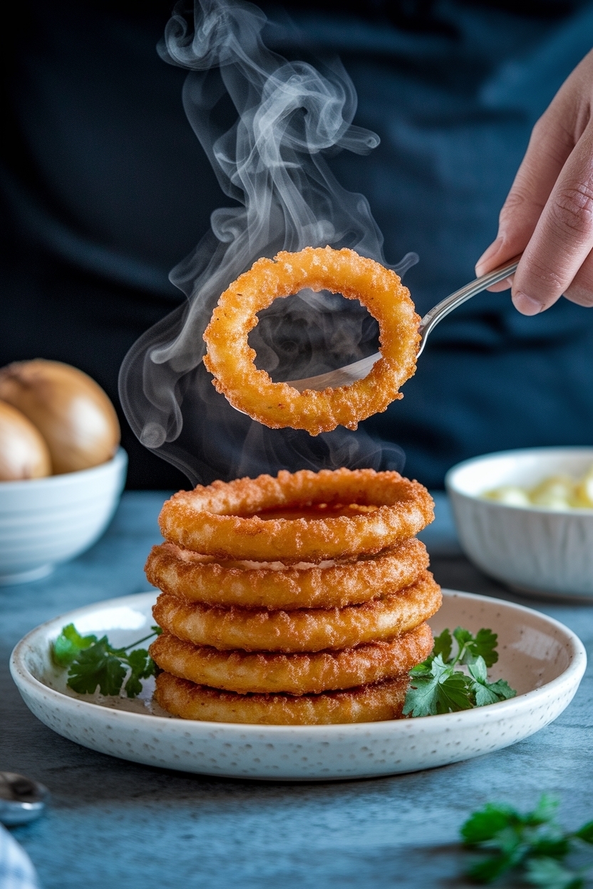 air fryer onion rings recipe crispy
