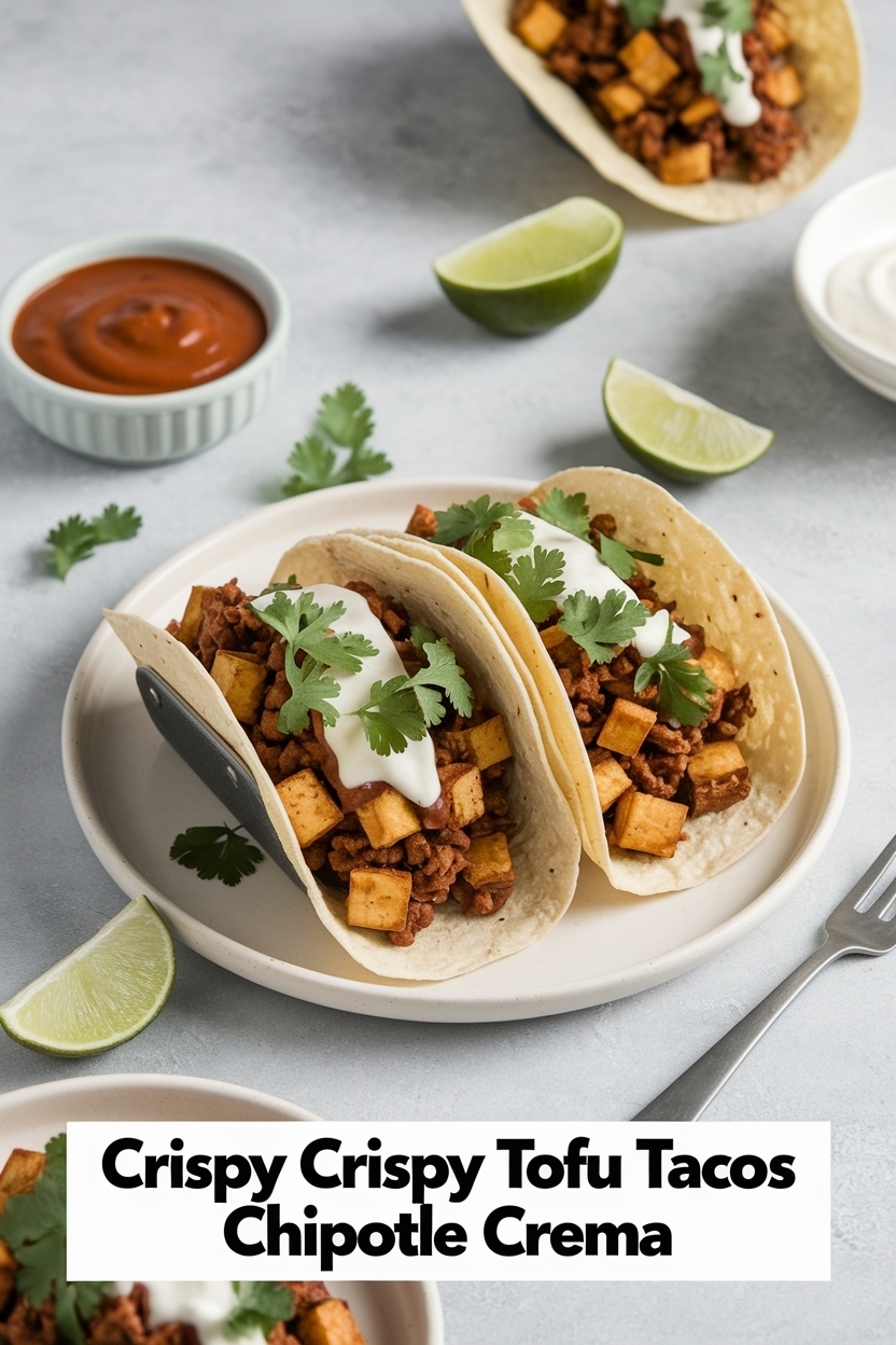 crispy tofu tacos chipotle crema