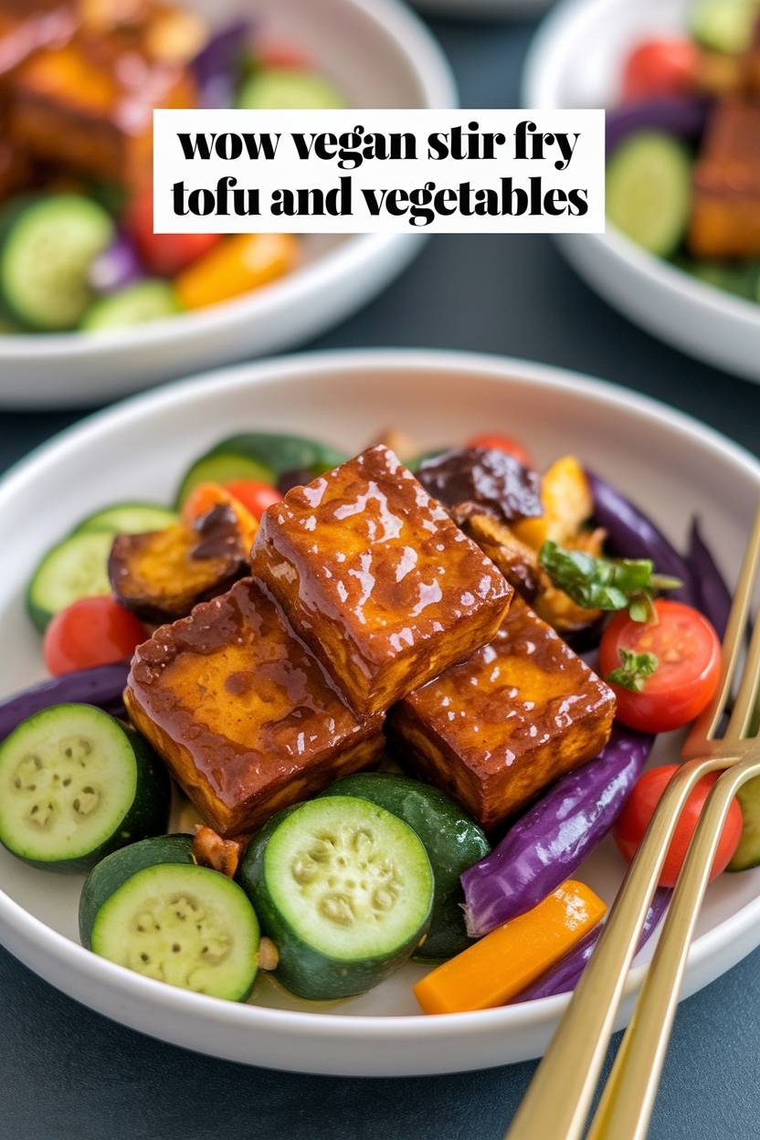 vegan stir fry tofu and vegetables
