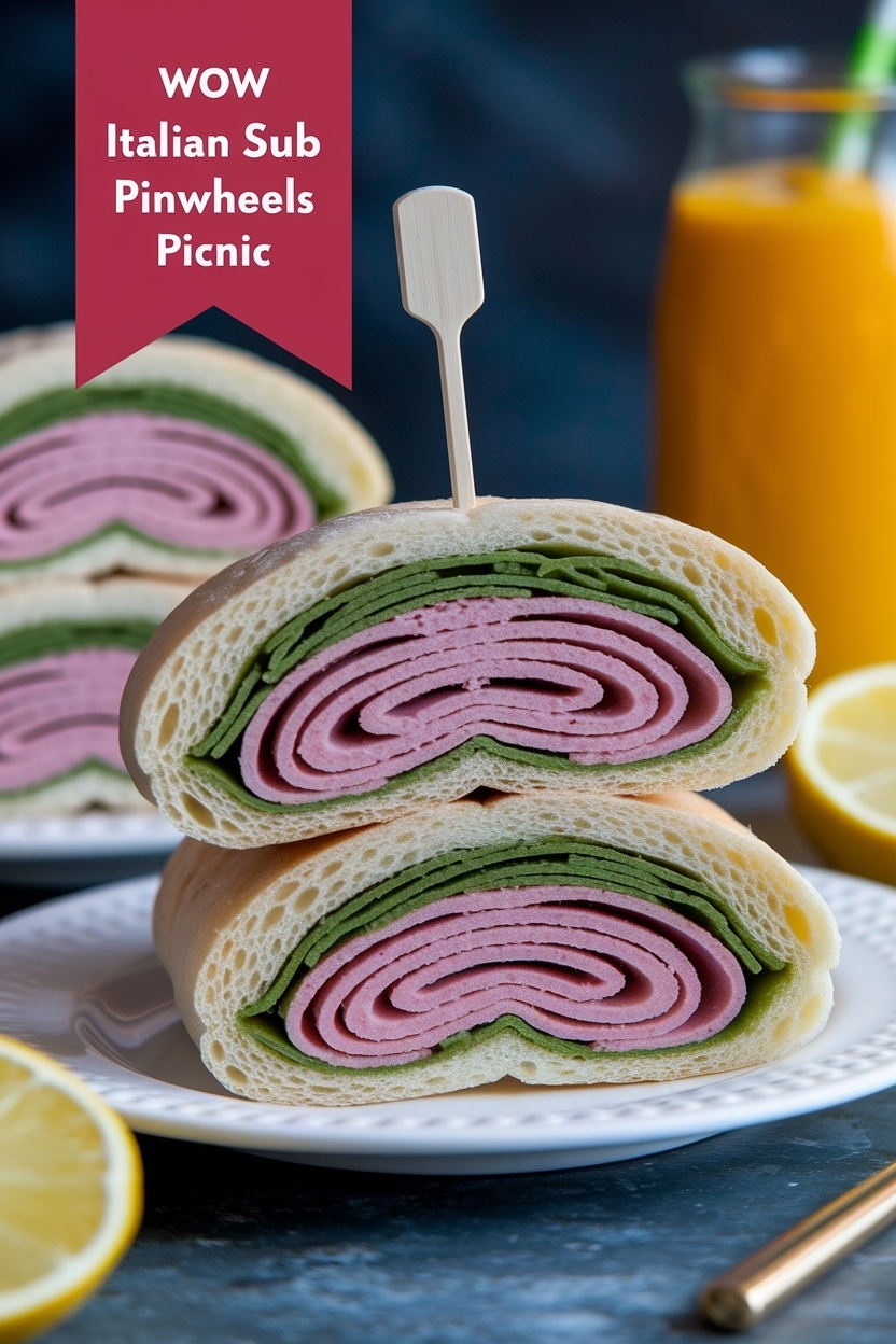 italian sub pinwheels picnic