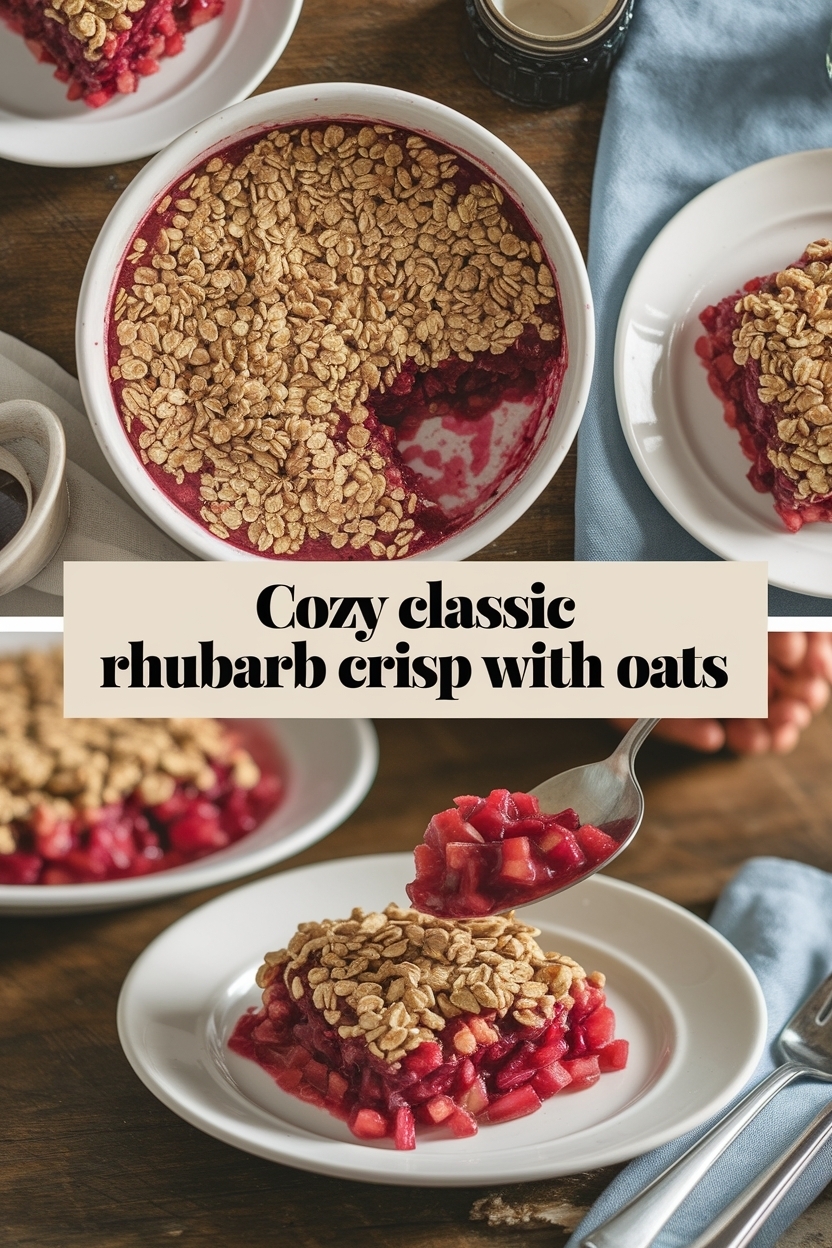 classic rhubarb crisp with oats