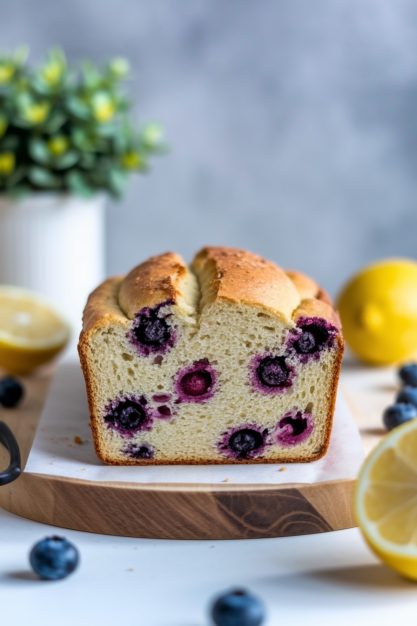 blueberry lemon sourdough discard loaf