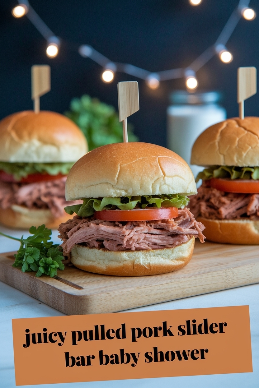 pulled pork slider bar baby shower
