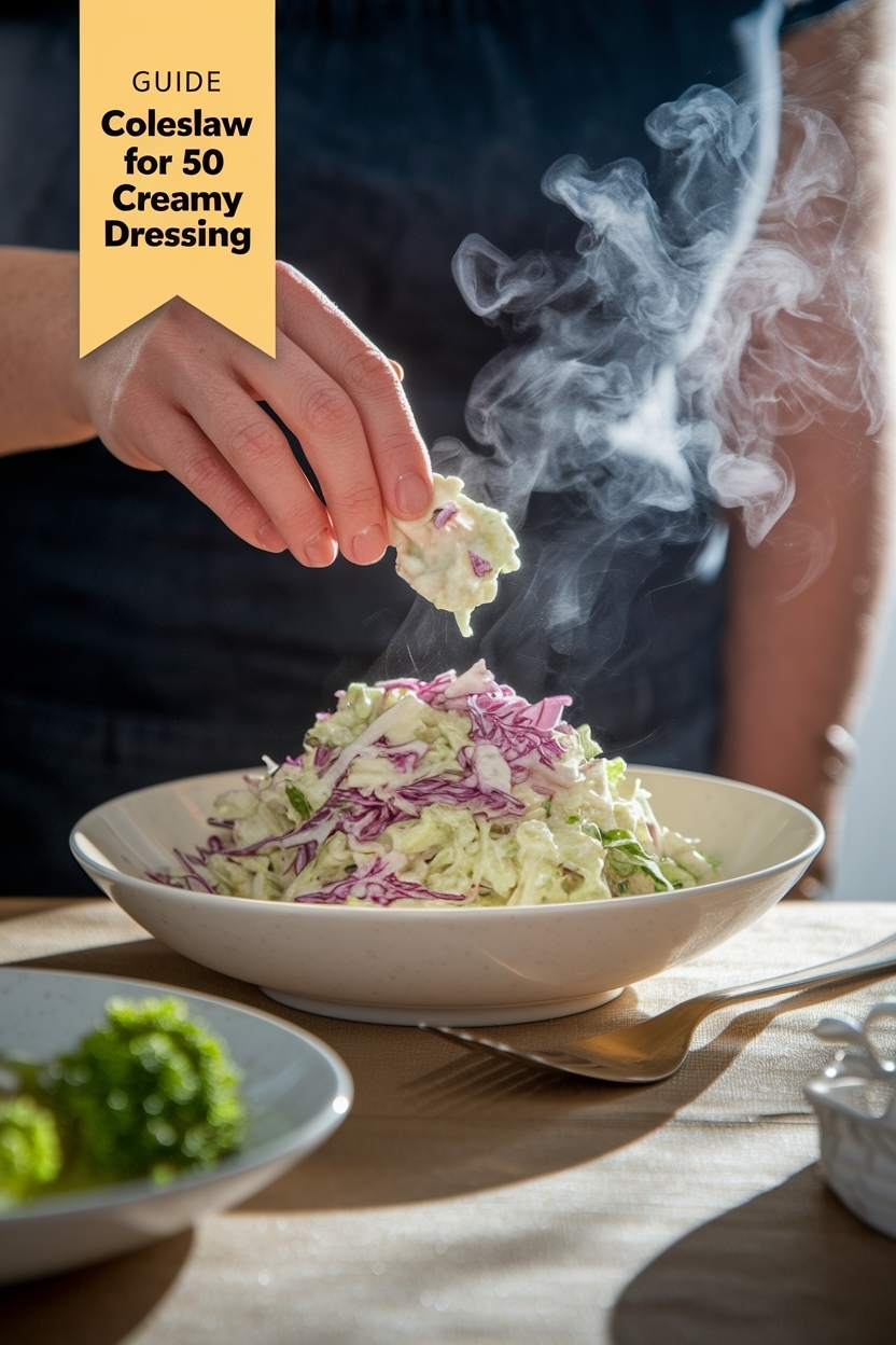 coleslaw for 50 creamy dressing