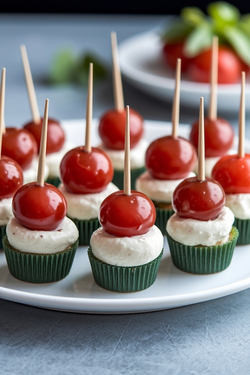 caprese skewers balsamic glaze toothpicks