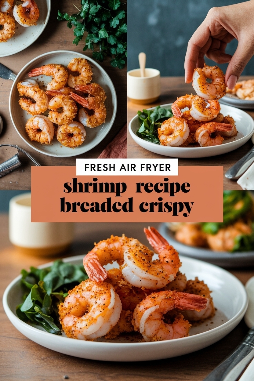 air fryer shrimp recipe breaded crispy