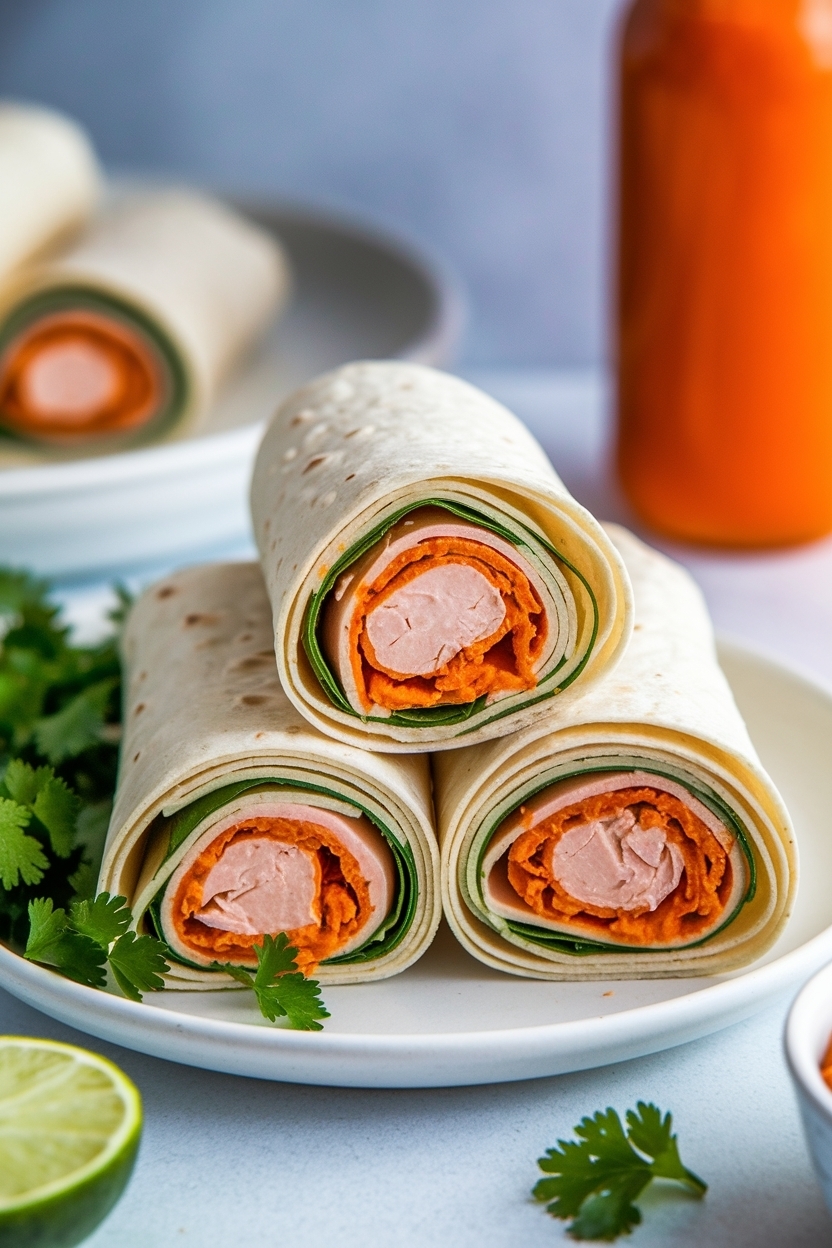buffalo chicken pinwheels tortilla roll ups