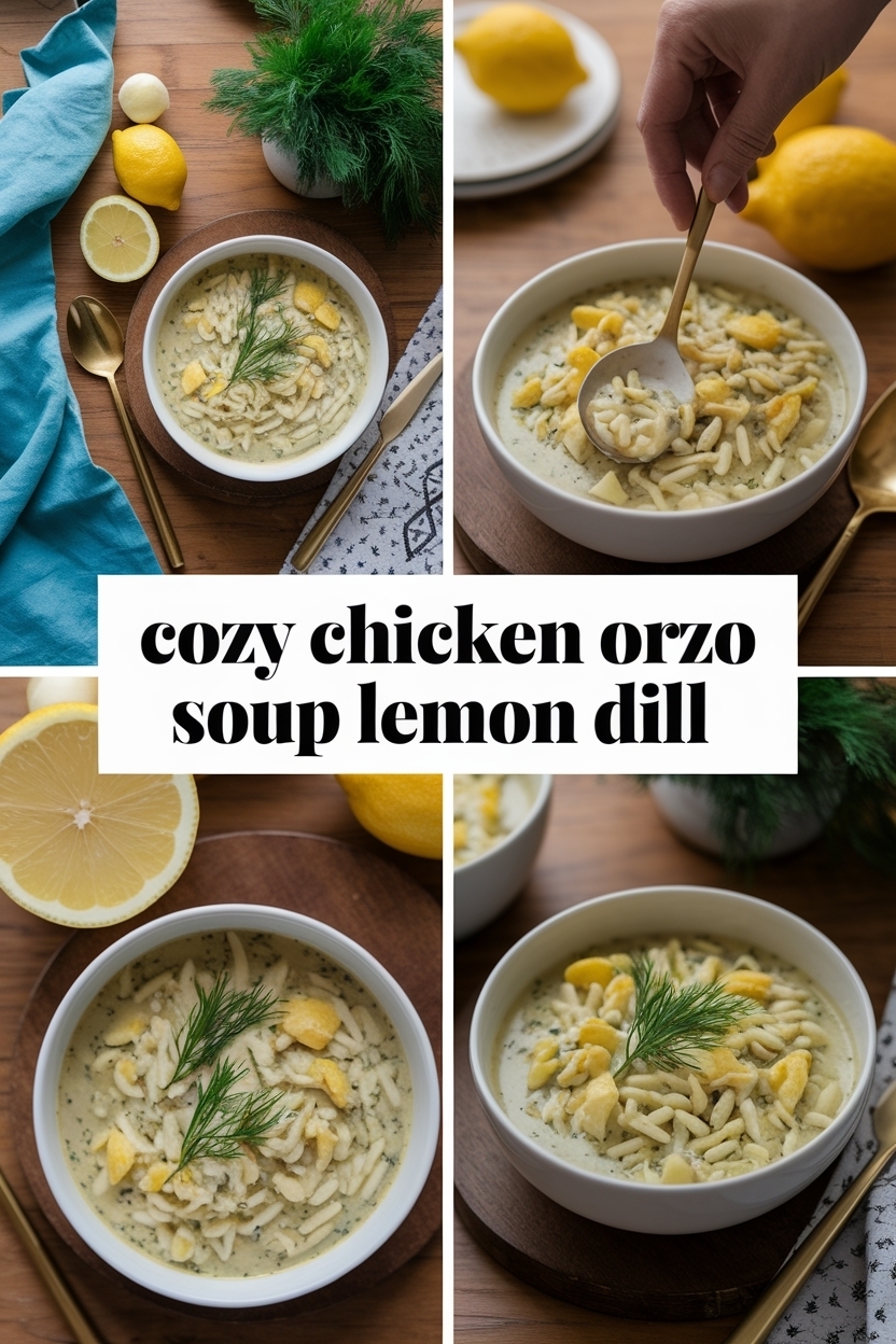 chicken orzo soup lemon dill