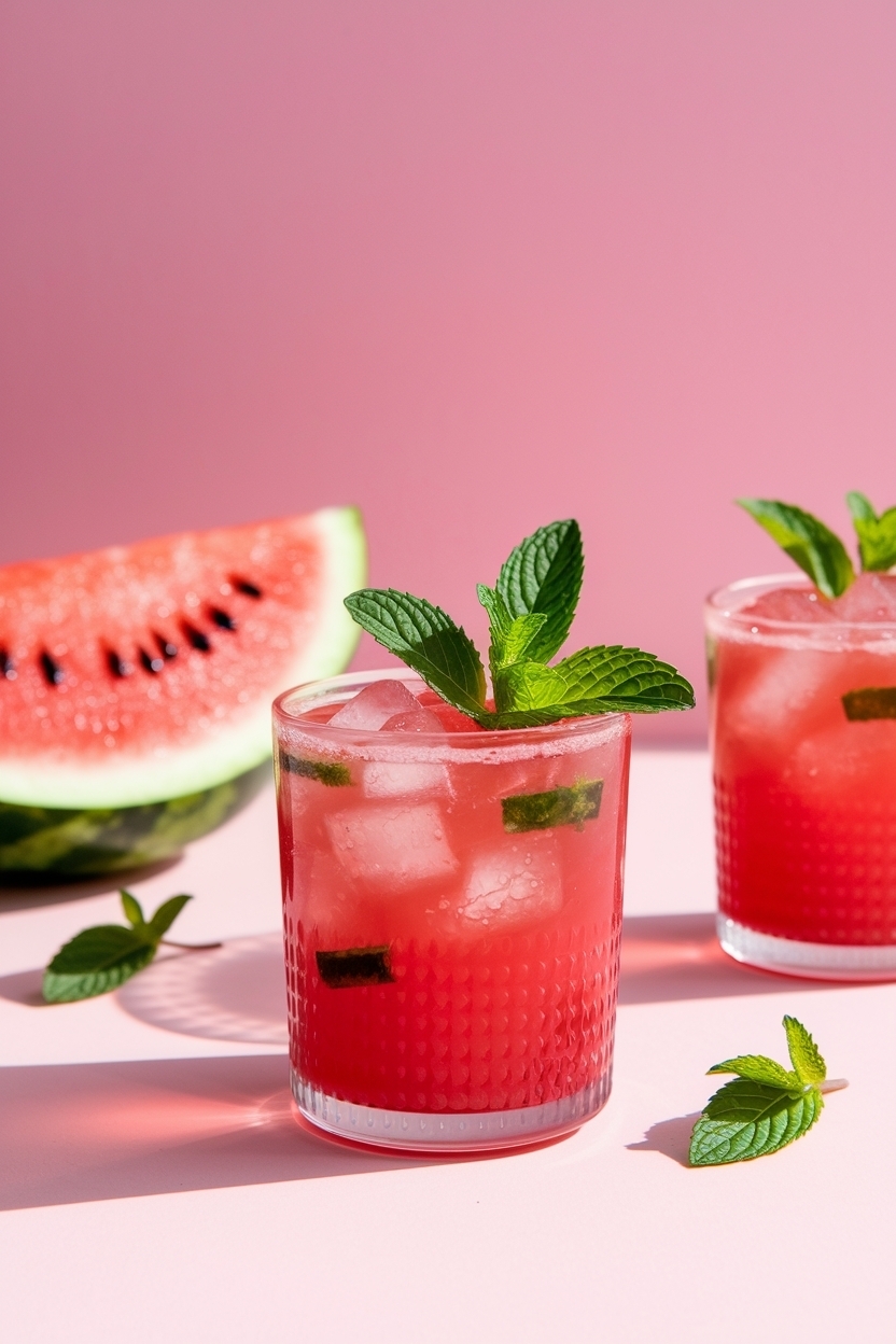 watermelon mint agua fresca mocktail