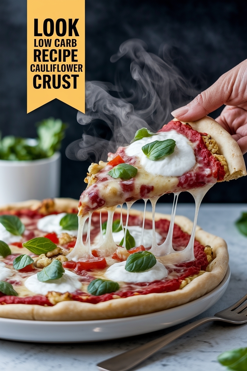 low carb pizza recipe cauliflower crust
