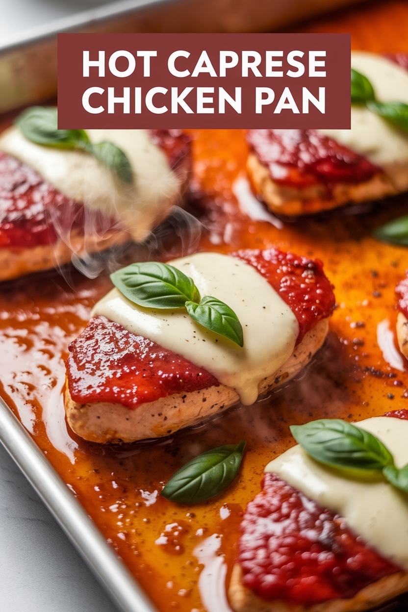 caprese chicken sheet pan
