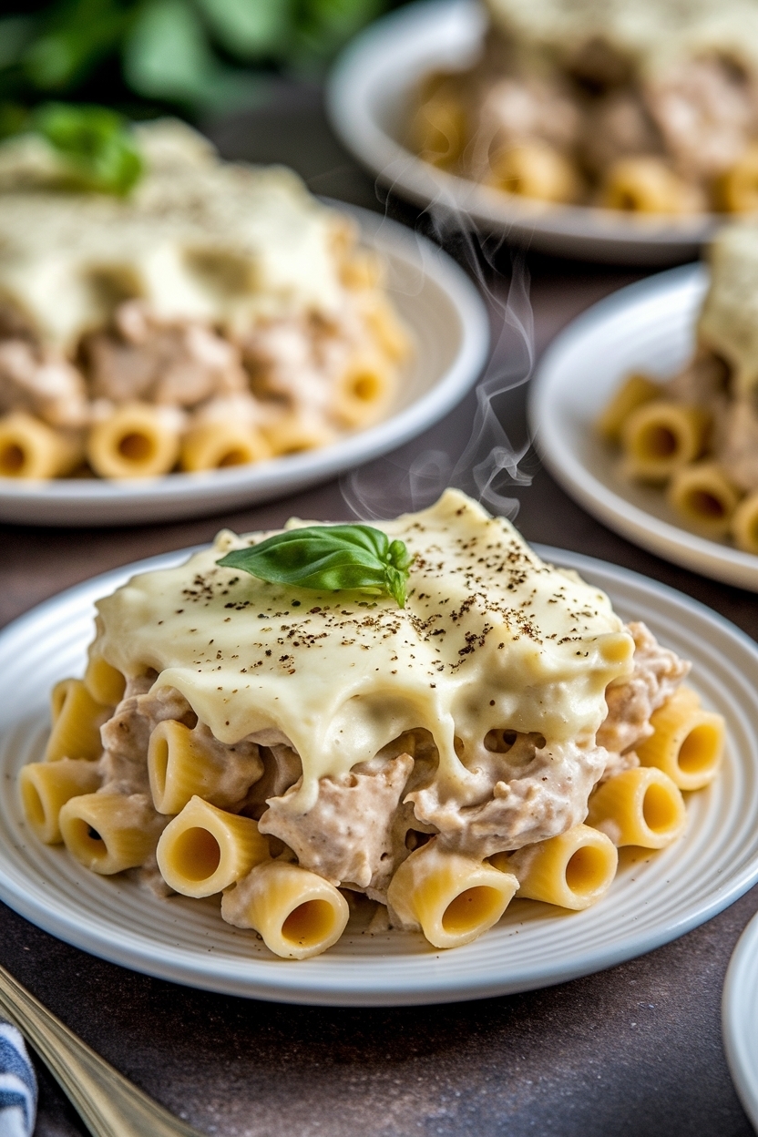 chicken alfredo pasta bake recipe