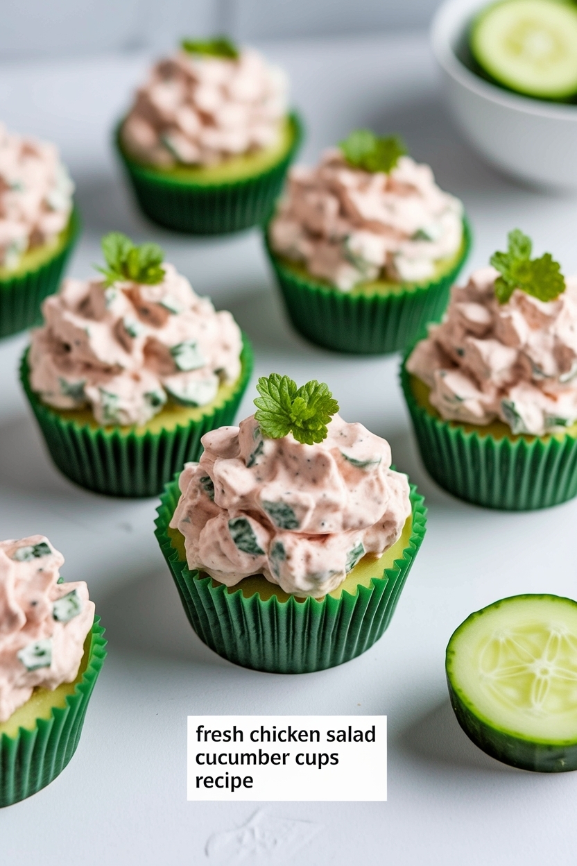 chicken salad cucumber cups recipe