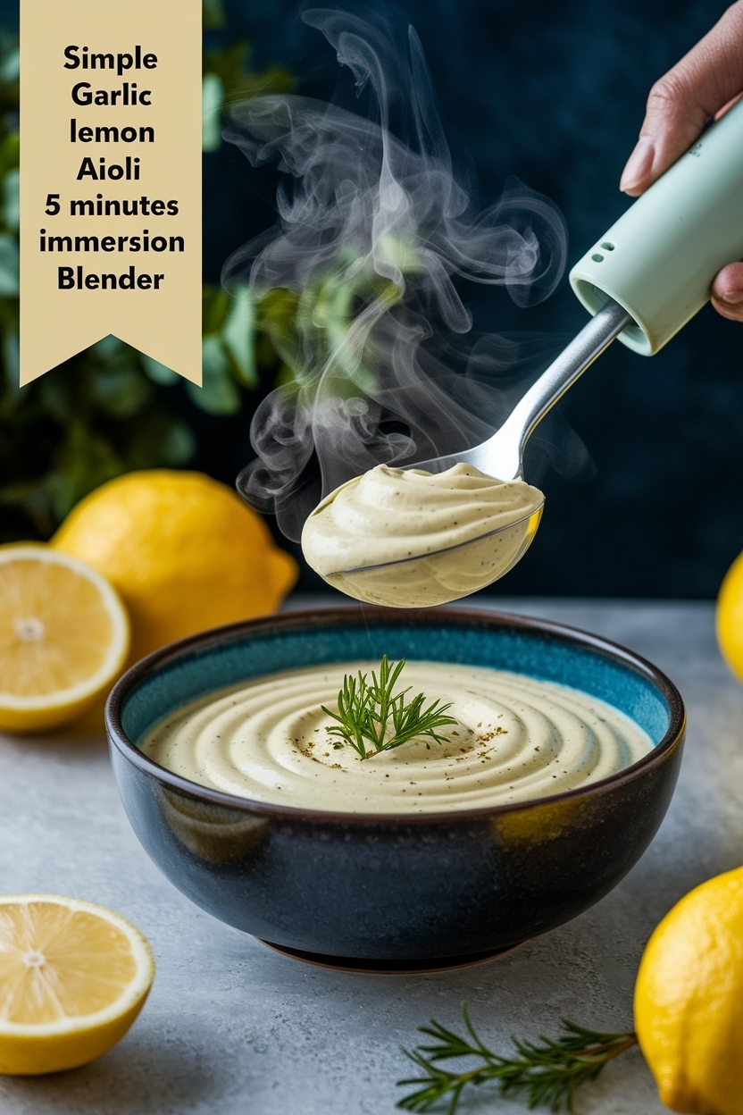 garlic lemon aioli 5 minutes immersion blender