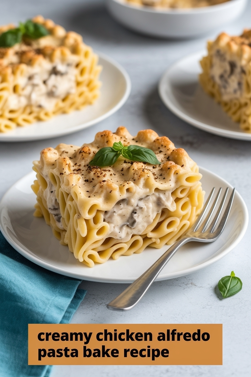 chicken alfredo pasta bake recipe