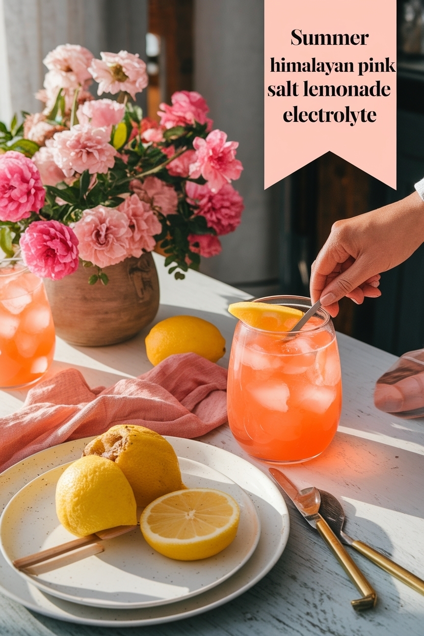 himalayan pink salt lemonade electrolyte