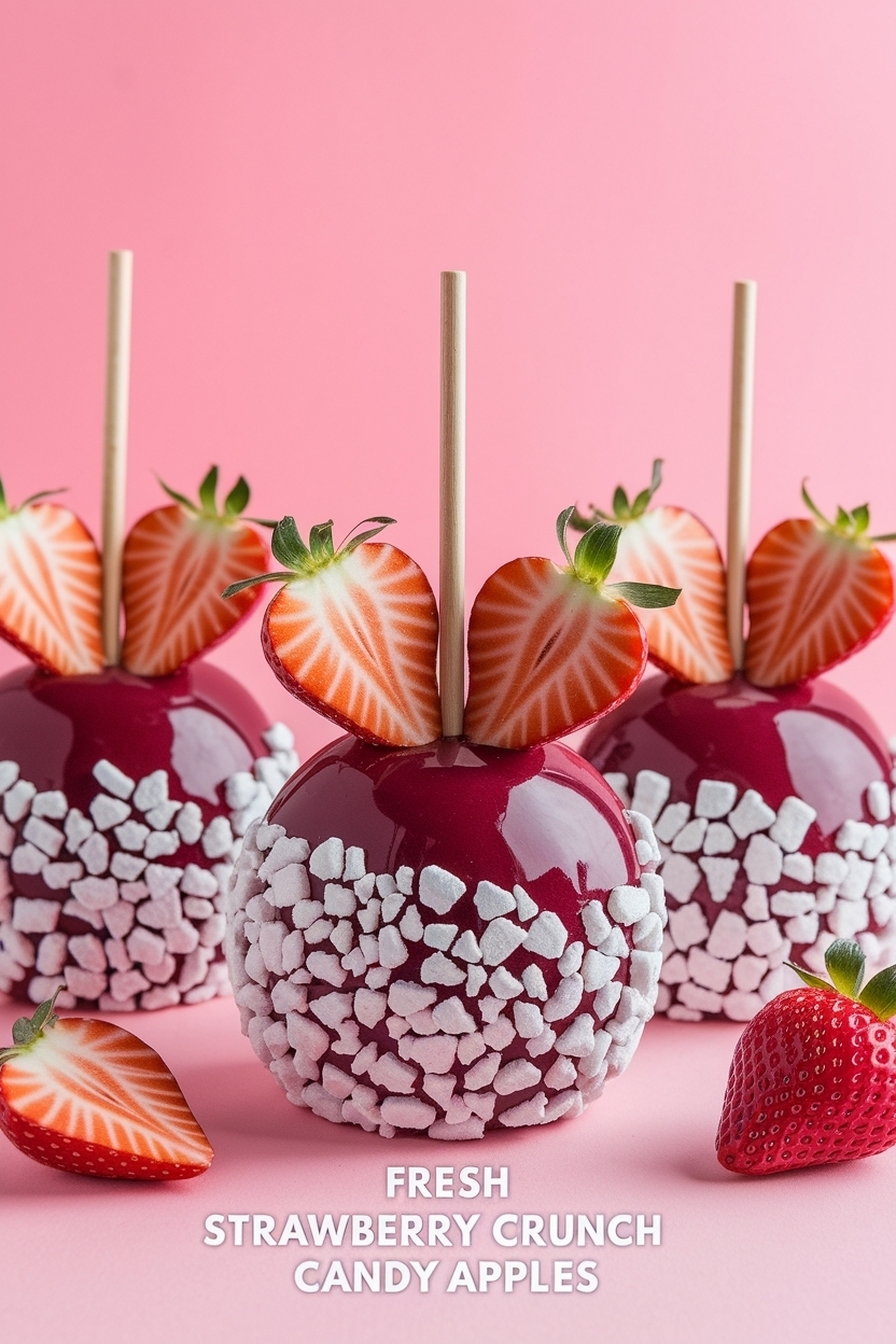 strawberry crunch candy apples