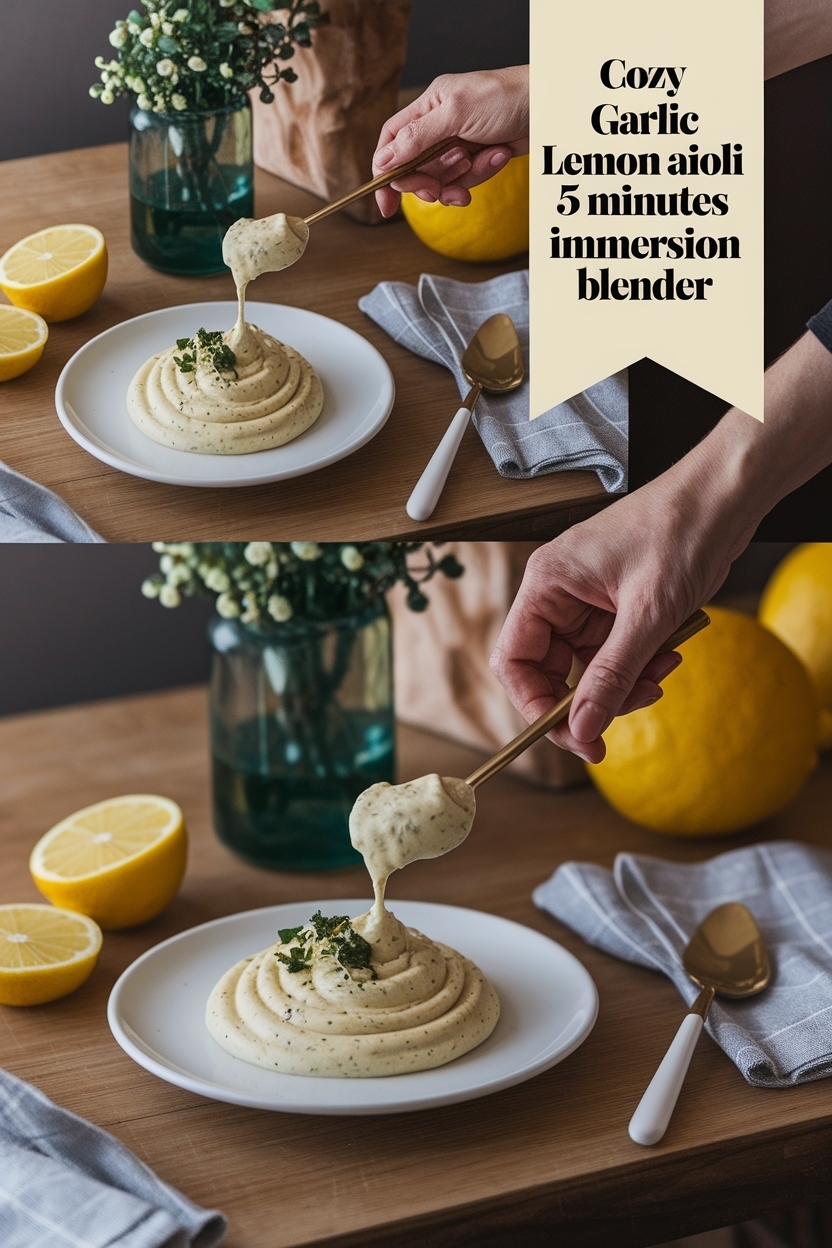 garlic lemon aioli 5 minutes immersion blender