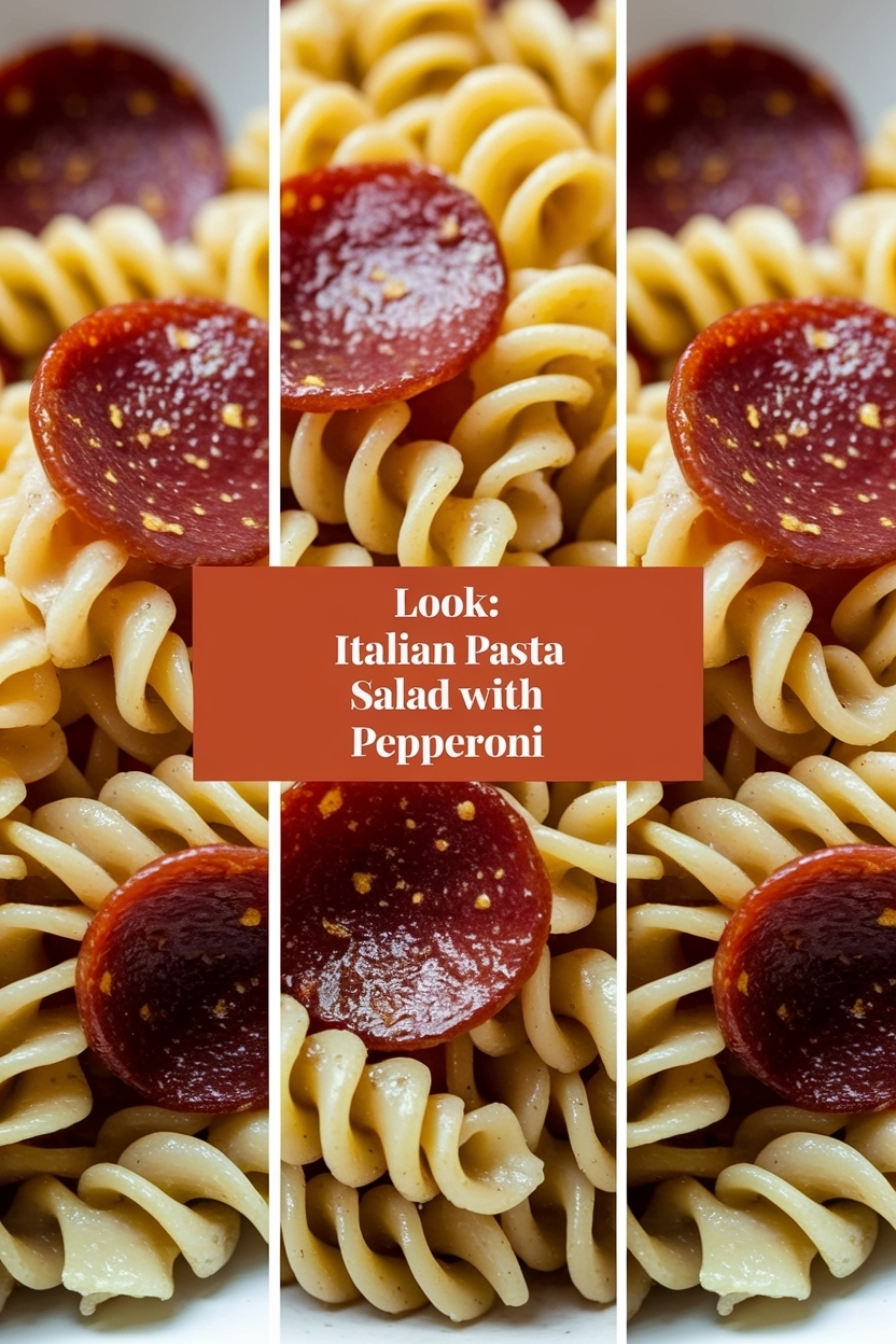 italian pasta salad with pepperoni