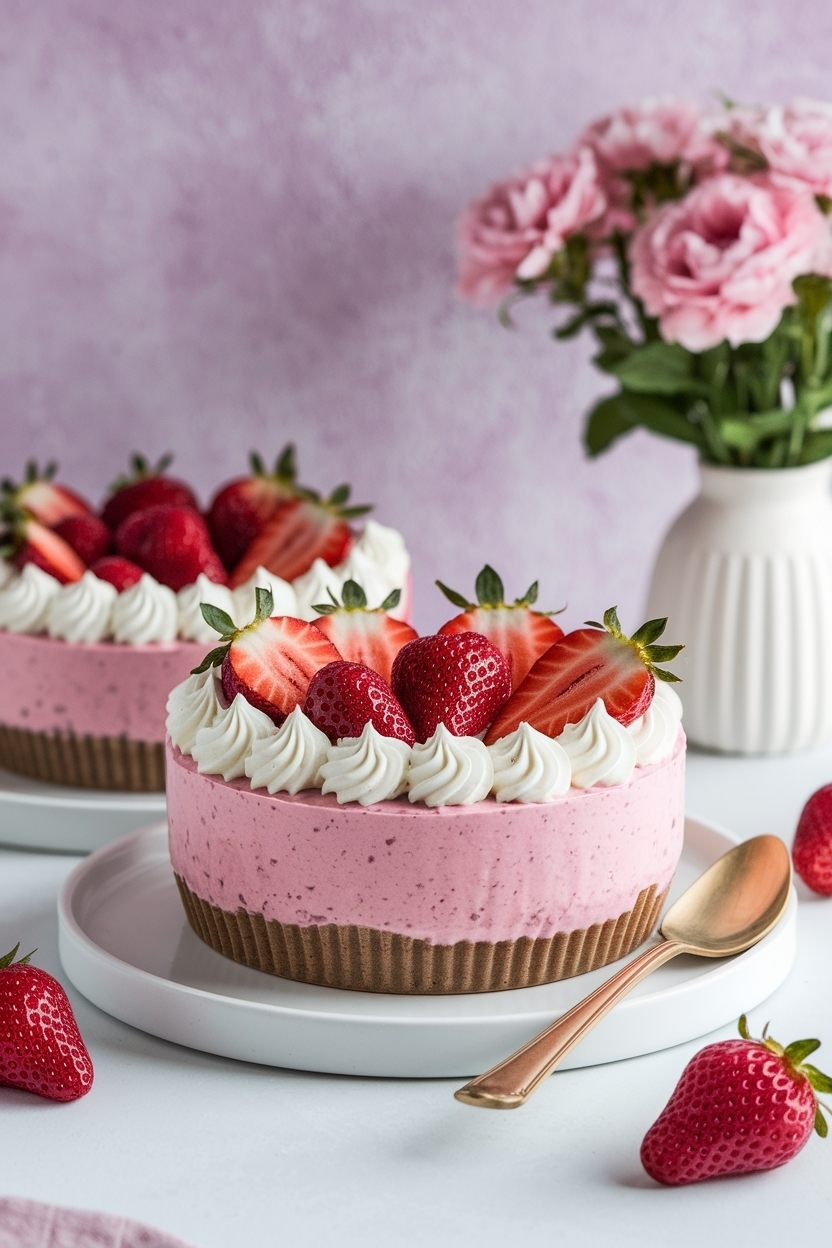 strawberry cheesecake dip no bake