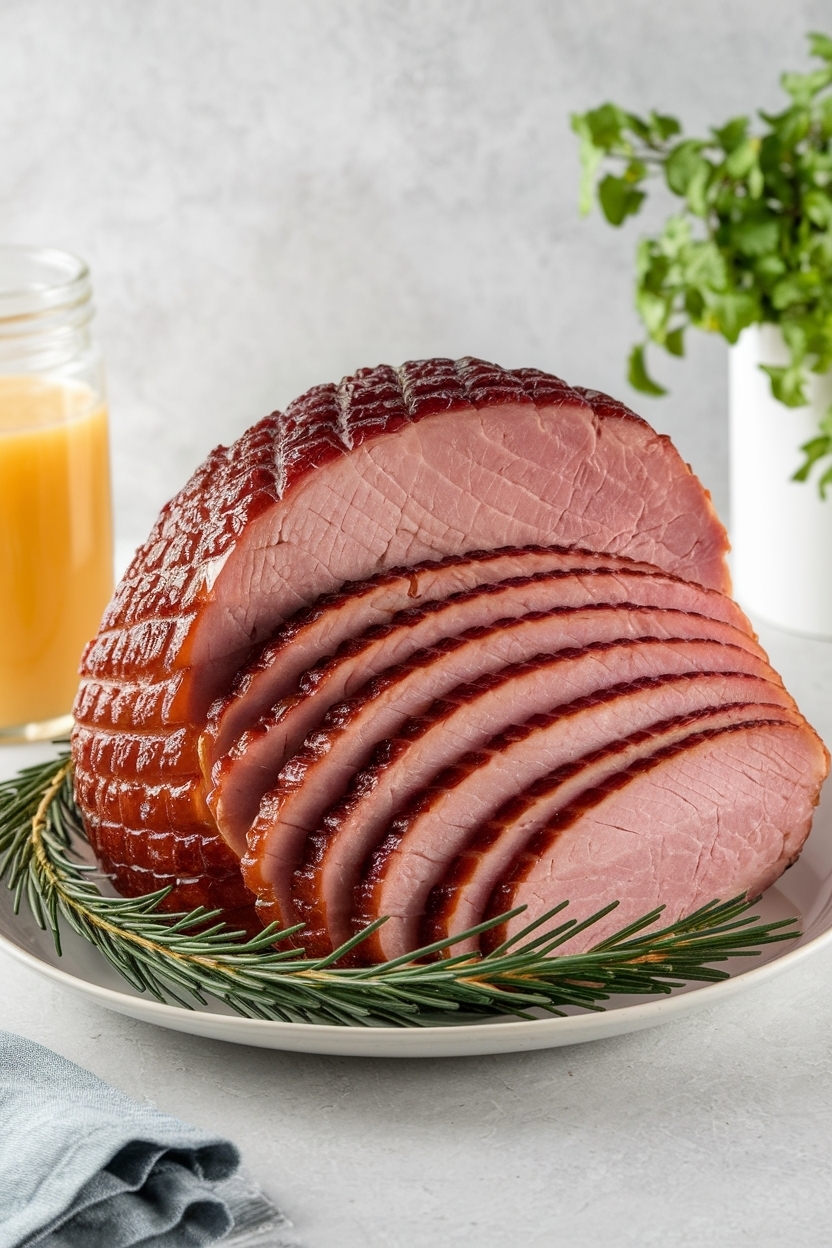 spiral ham in oven 275 with foil glaze