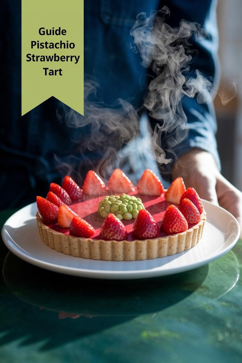 pistachio strawberry tart
