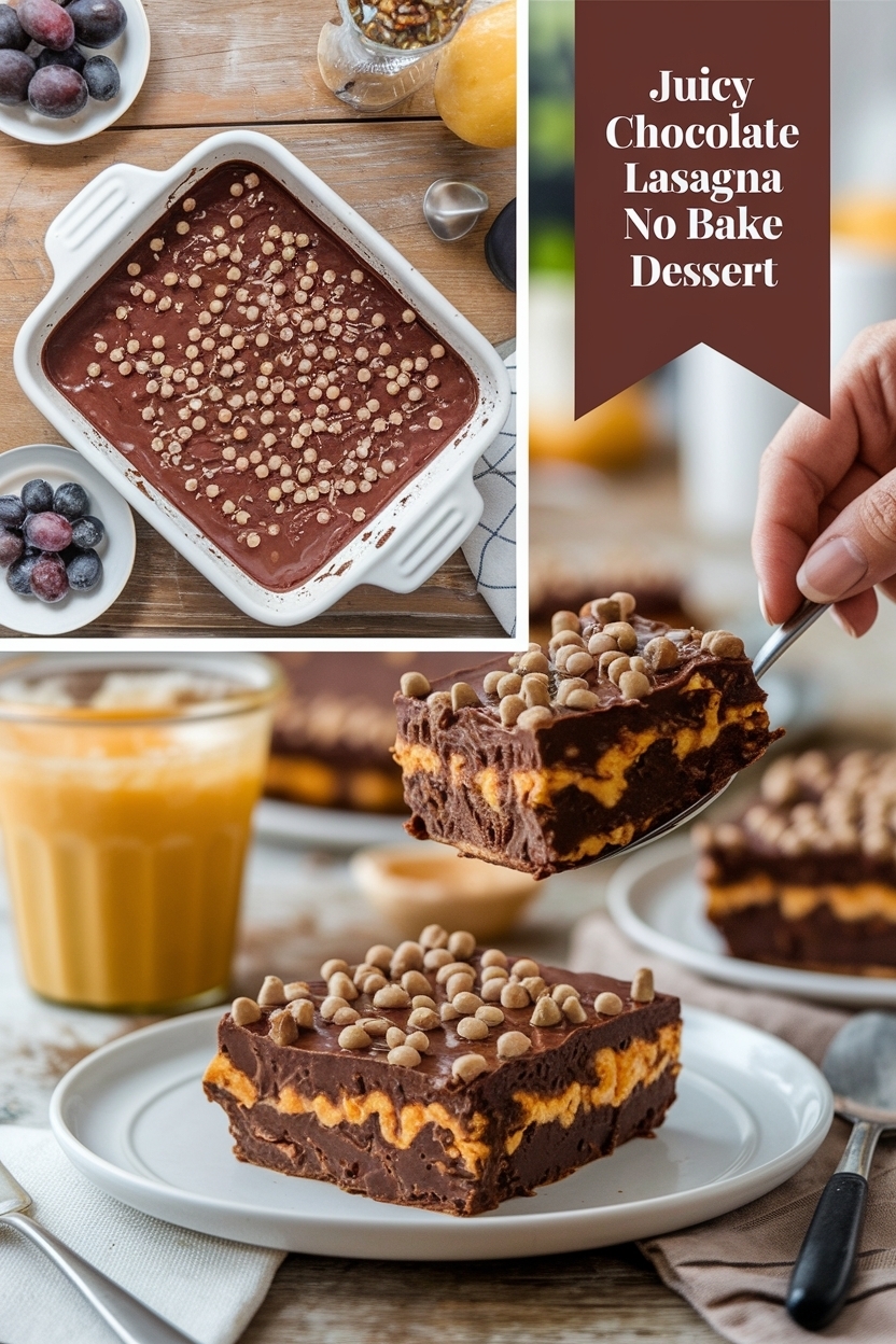 chocolate lasagna recipe no bake dessert