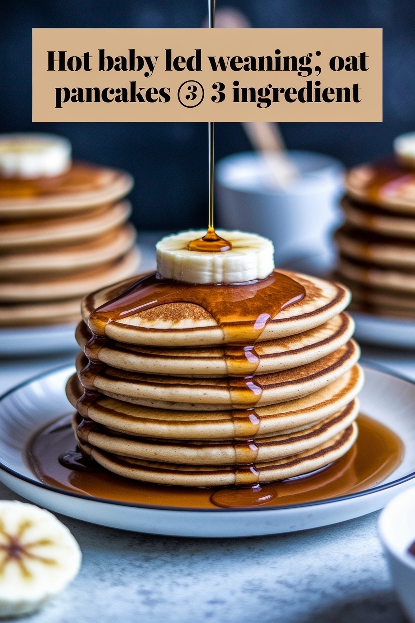 baby led weaning banana oat pancakes 3 ingredient