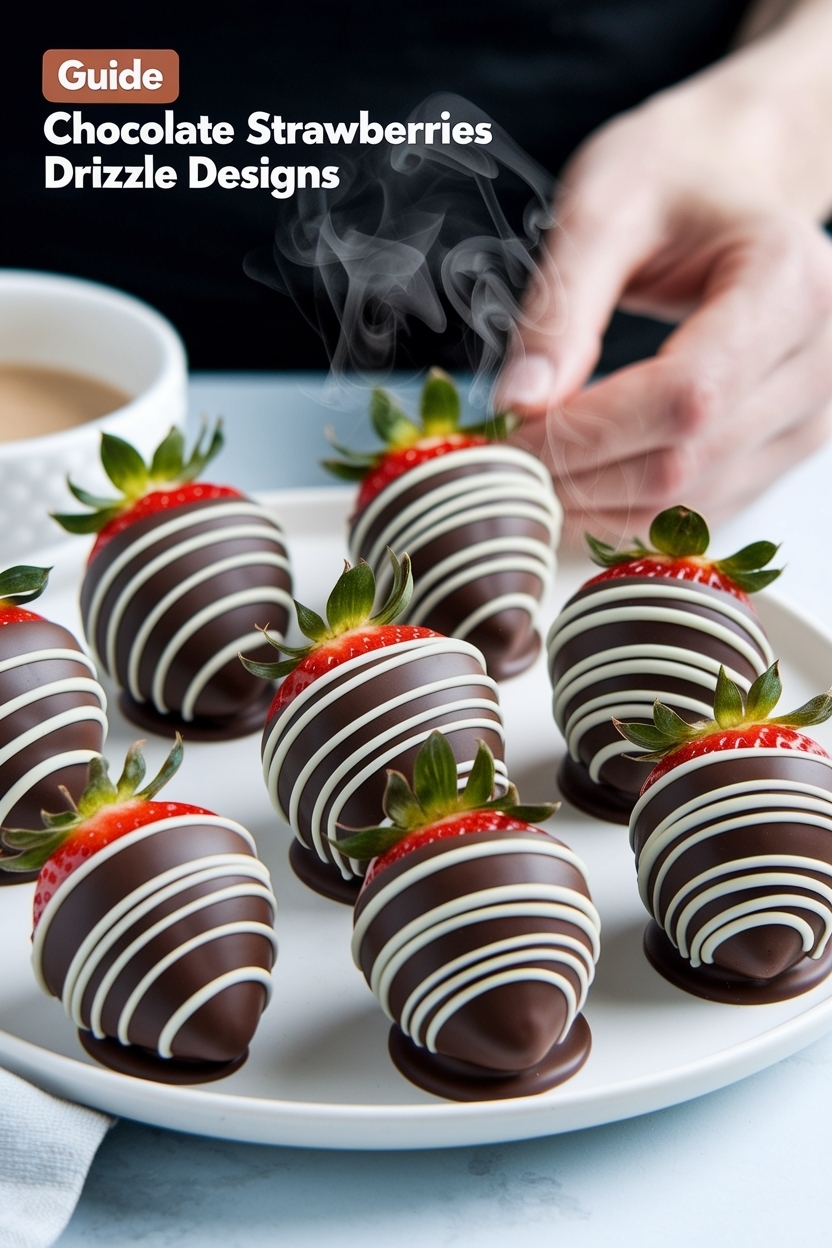 chocolate covered strawberries drizzle designs